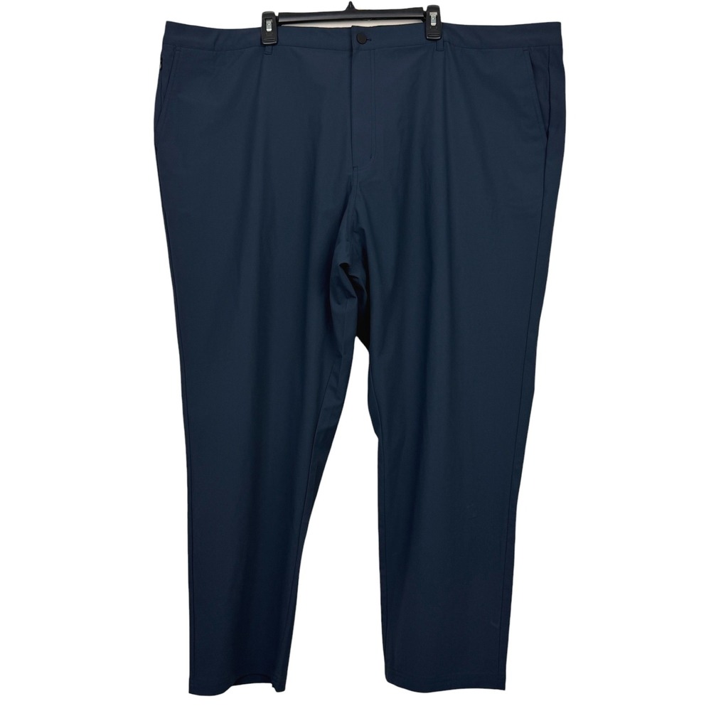 01.ALGO Performance Pants Mens 46 Stretch Golf Tech Trousers Navy Blue Stretch